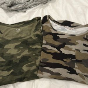 Two Camo short sleeve shirts. 2 for 1 deal!!